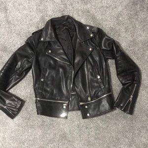 Zara faux leather moto jacket like new